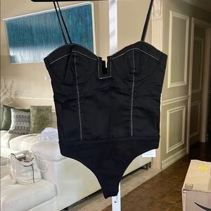 Lovers + friends size small black bodysuit revolve